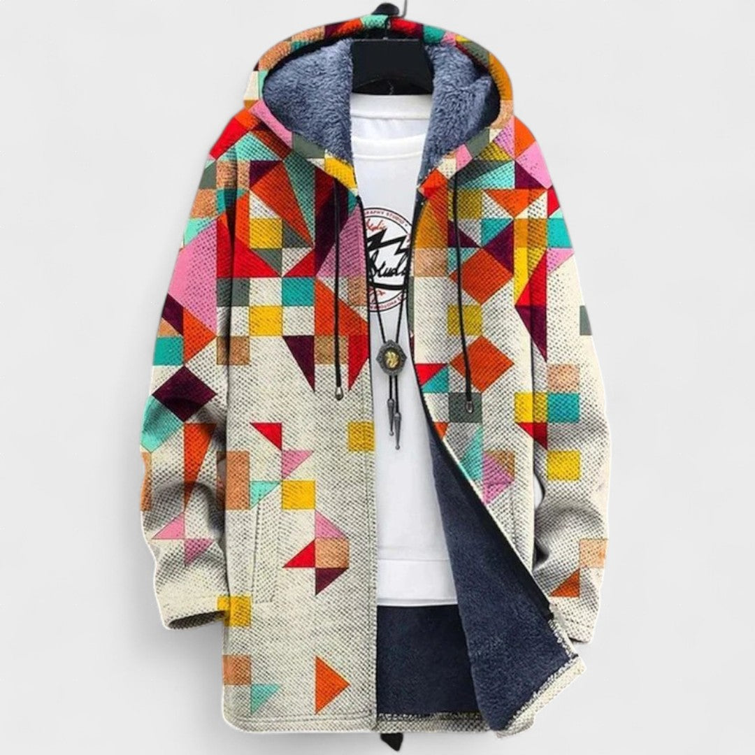 Cárdigan artístico con estampado único
