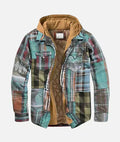 Chaqueta patchwork de cuadros