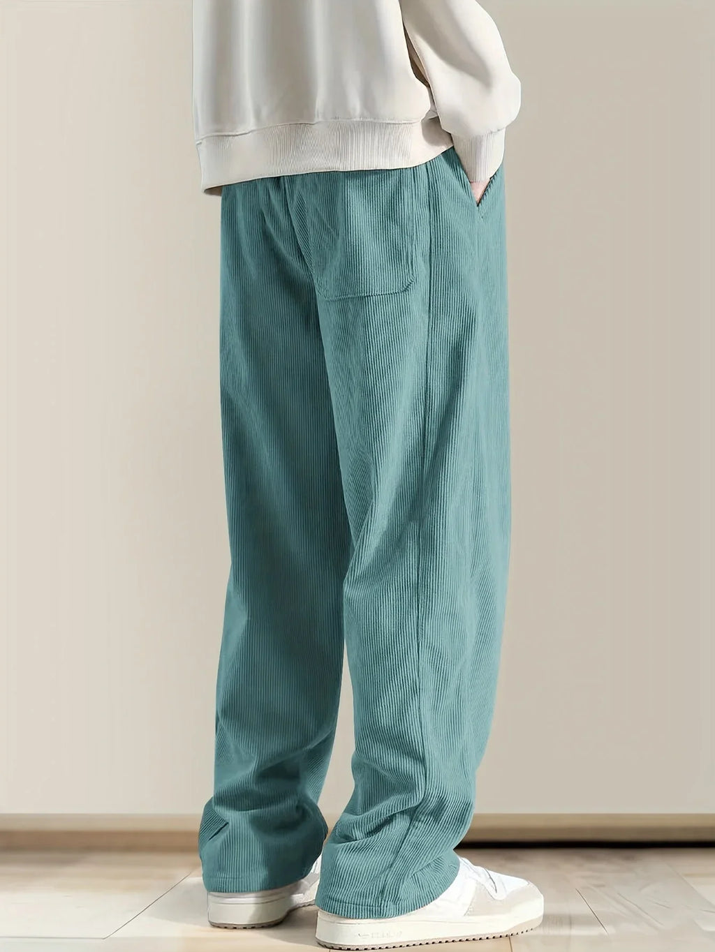 Elis - Pantalón Amplio de Pana con Cintura Ajustable