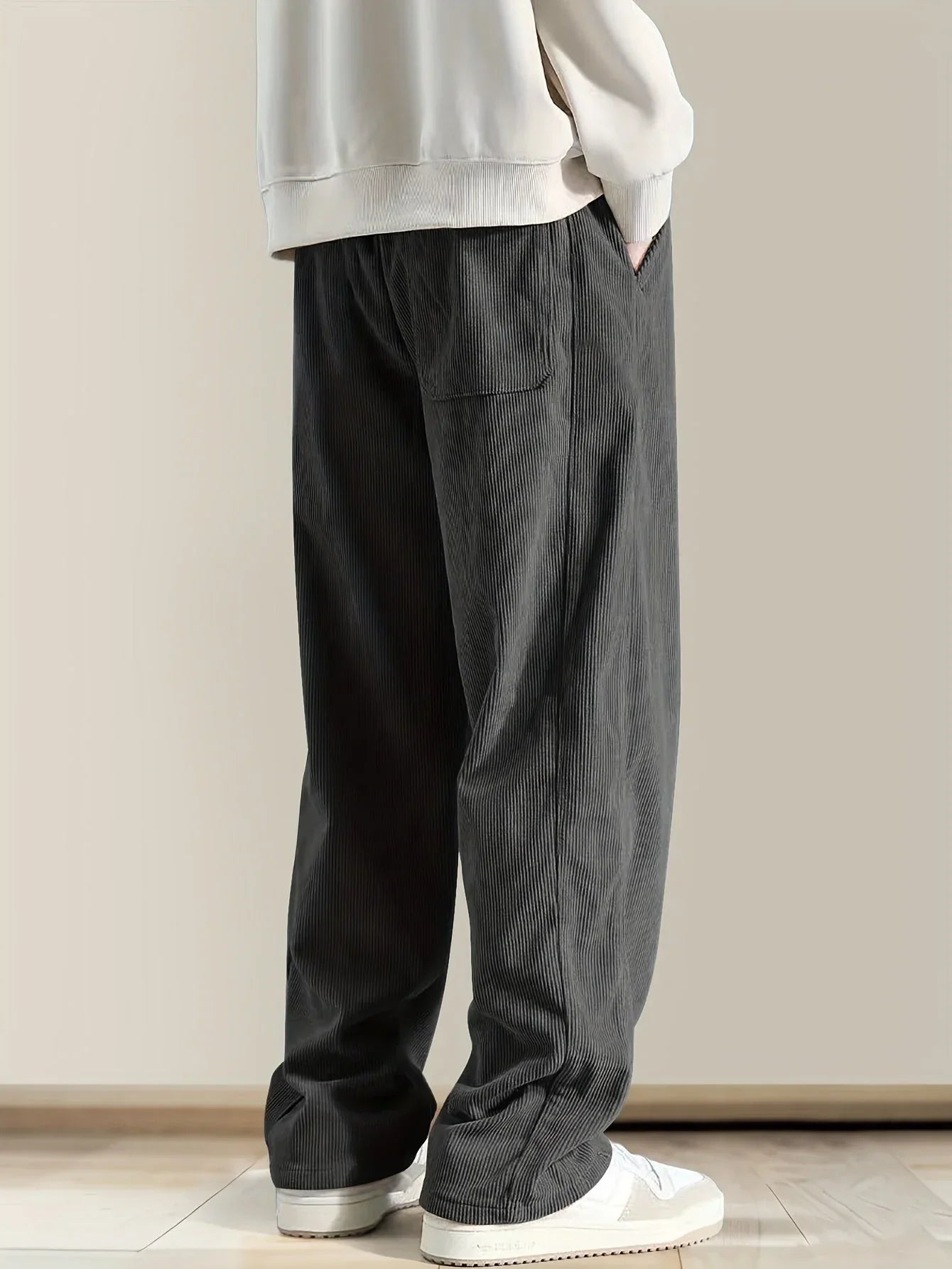 Elis - Pantalón Amplio de Pana con Cintura Ajustable