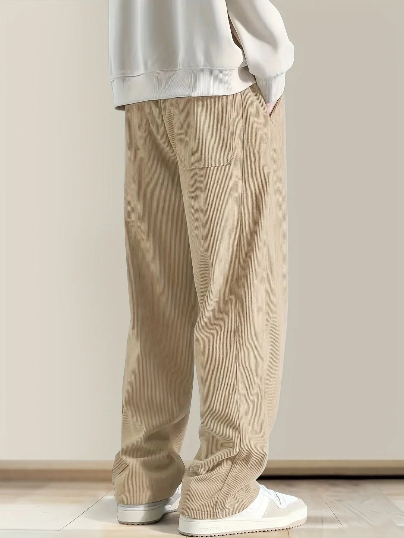Elis - Pantalón Amplio de Pana con Cintura Ajustable
