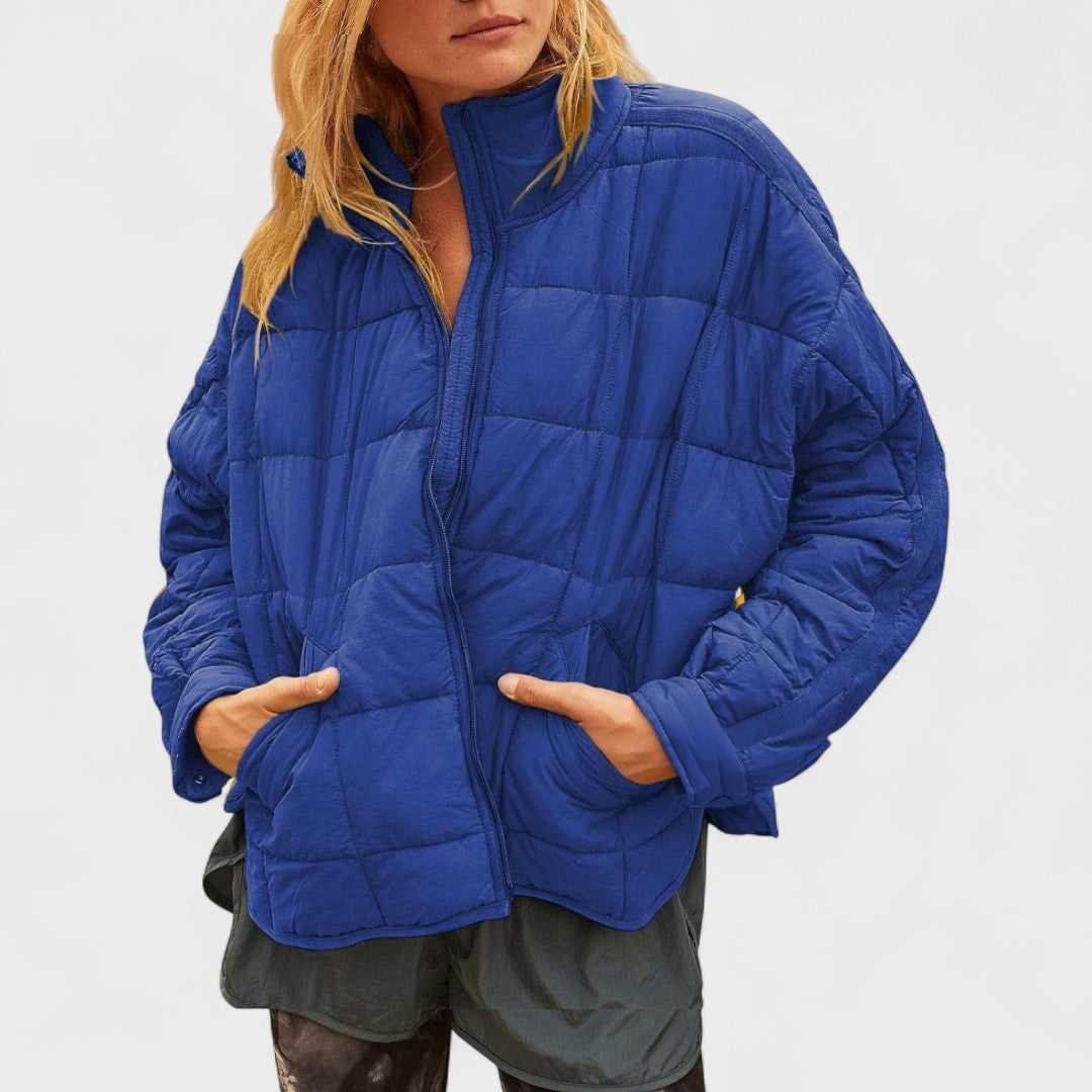 Blanca - Chaqueta acolchada ligera y compacta con cremallera