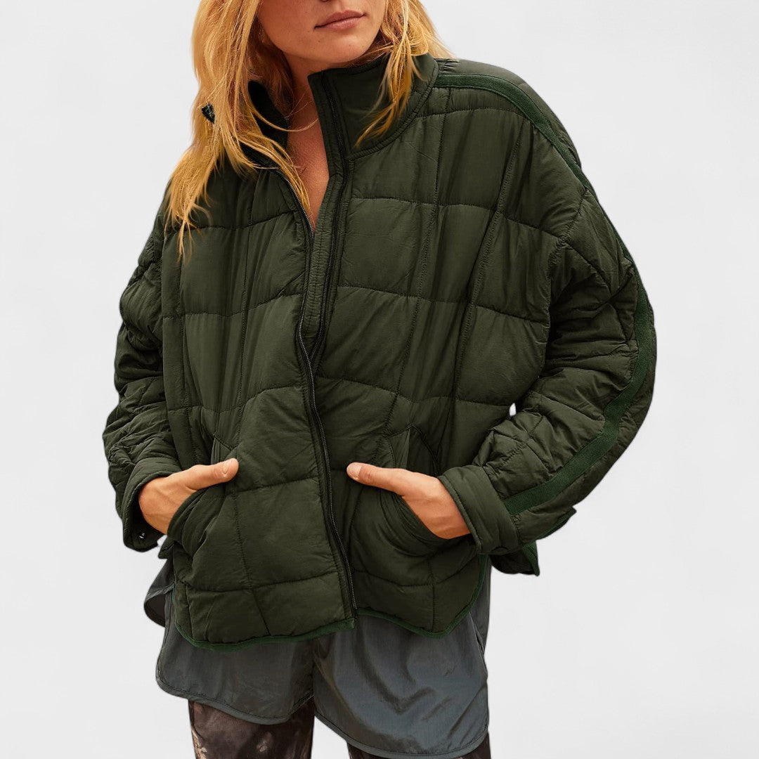 Blanca - Chaqueta acolchada ligera y compacta con cremallera