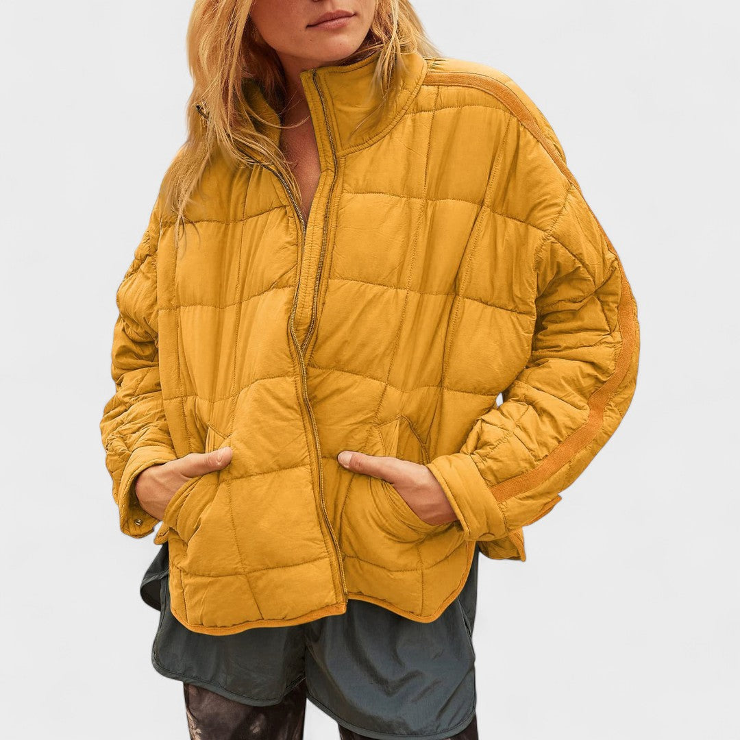 Blanca - Chaqueta acolchada ligera y compacta con cremallera