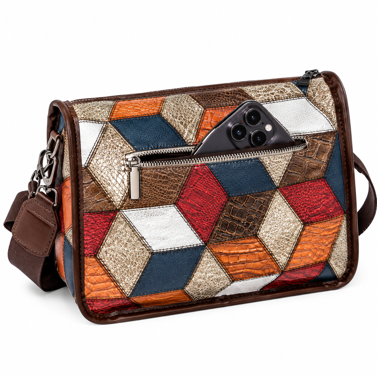 Aurora - Bolso con Bandolera Elegante de Cuero Hecho a Mano