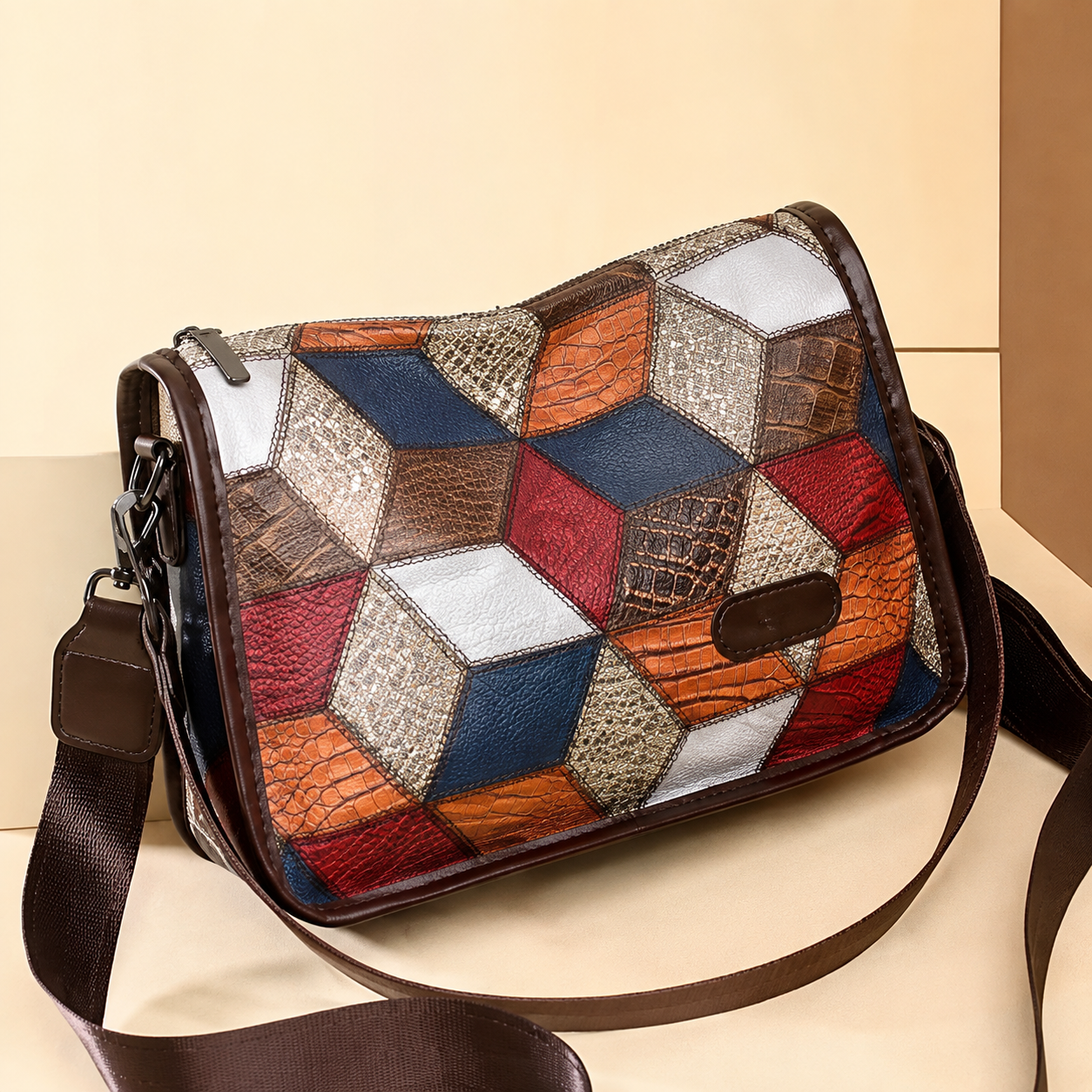 Aurora - Bolso con Bandolera Elegante de Cuero Hecho a Mano