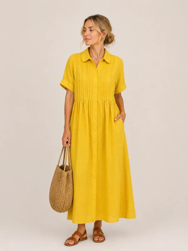 Leilie - Vestido Midi Camisero de Verano