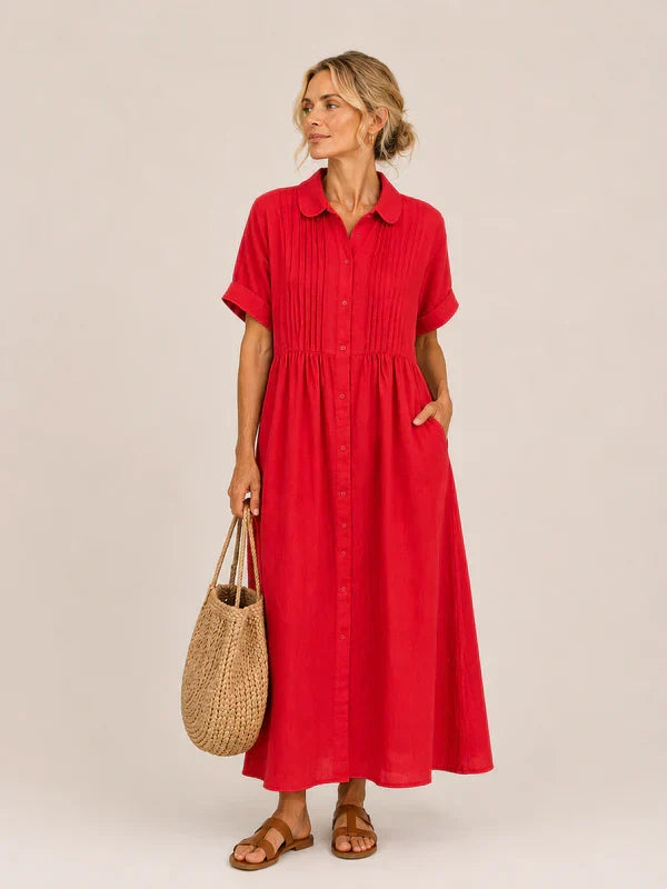 Leilie - Vestido Midi Camisero de Verano
