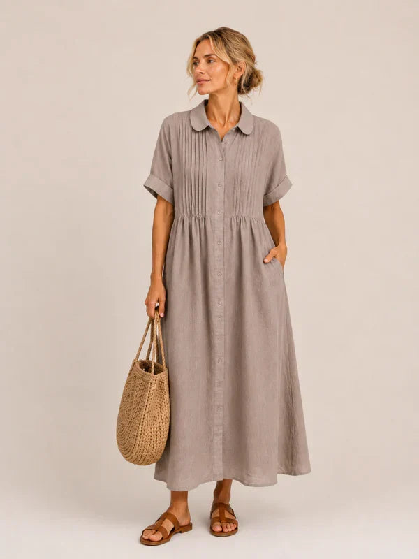 Leilie - Vestido Midi Camisero de Verano