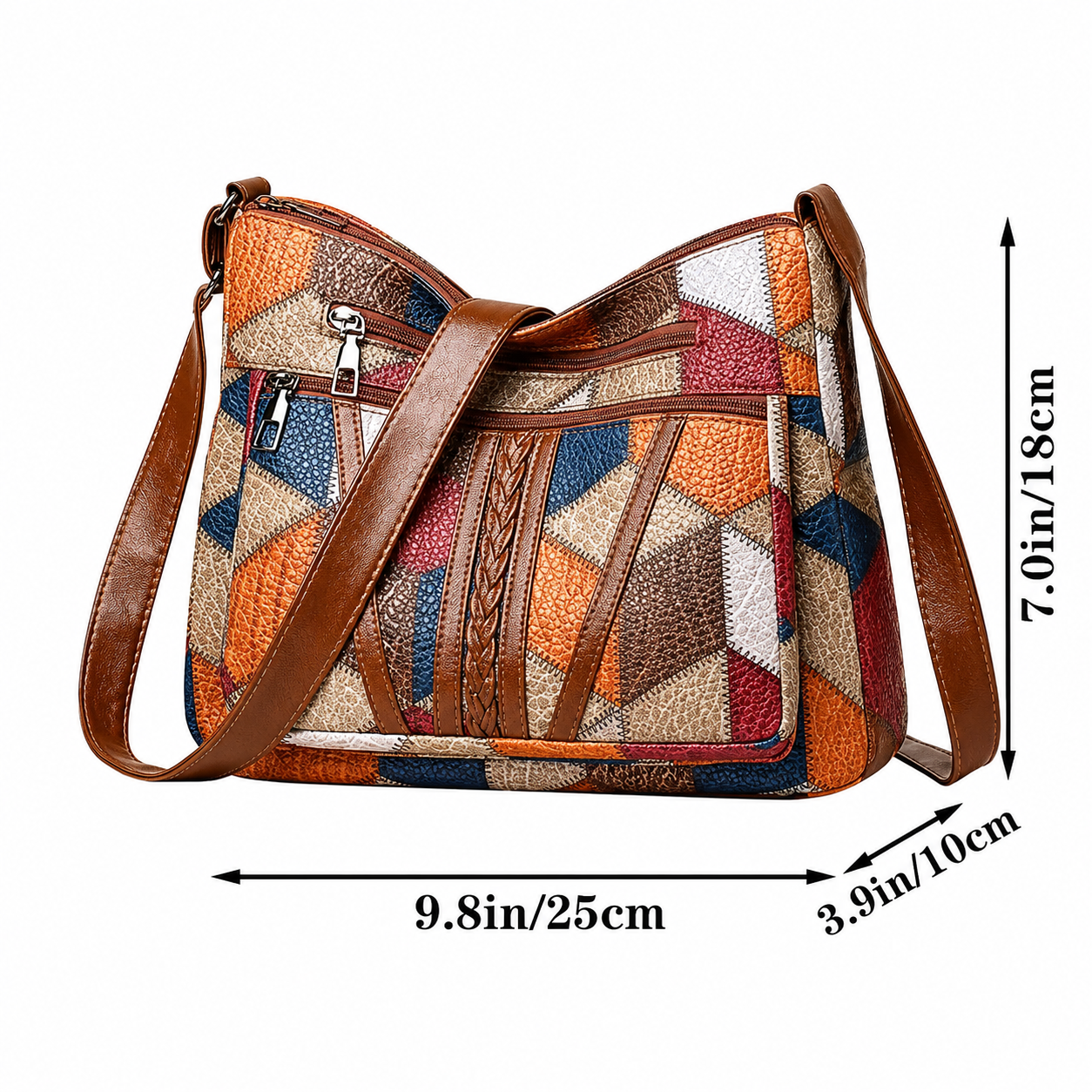 Alessia - Bolso con Bandolera Elegante de Cuero Hecho a Mano