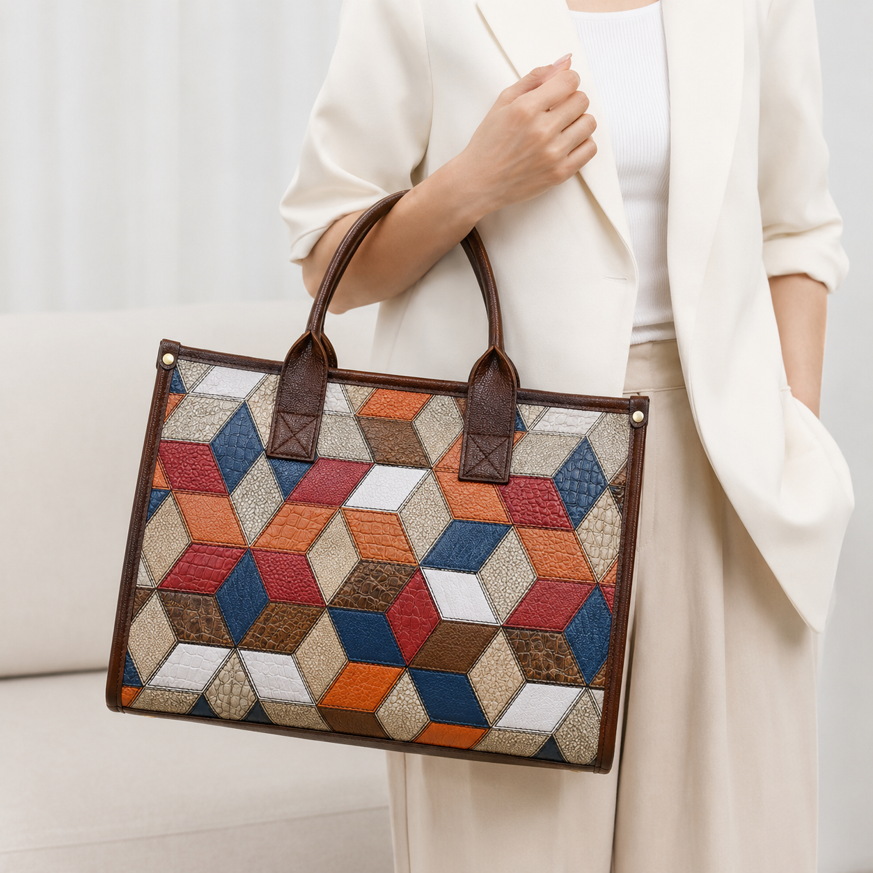 Olivia - Bolso con Bandolera Elegante de Cuero Hecho a Mano