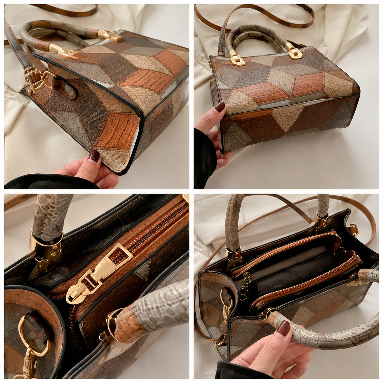 Aurelia - Bolso con Bandolera Elegante de Cuero Hecho a Mano