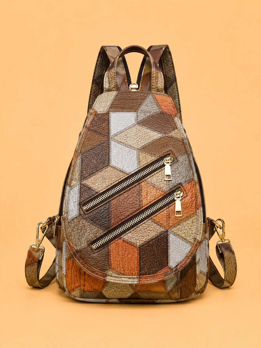 Mochila de hombro artesanal multifuncional