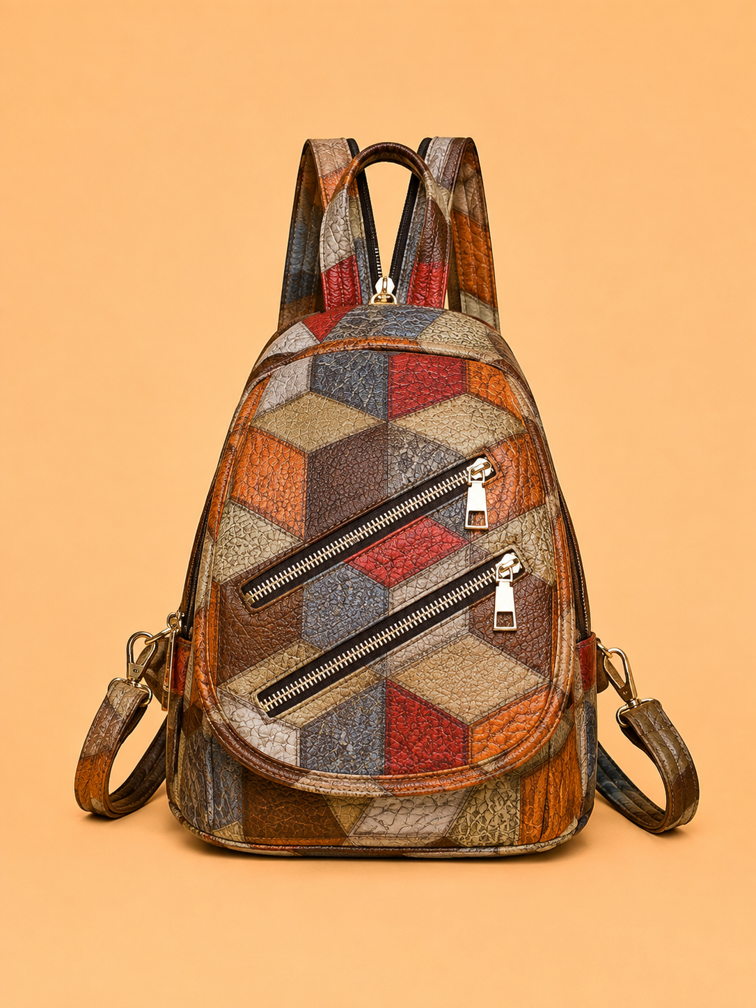 Mochila de hombro artesanal multifuncional