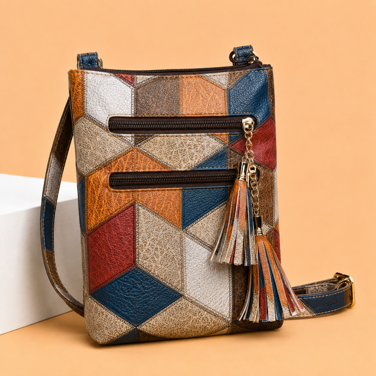 Livia - Bolso con Bandolera Elegante de Cuero Hecho a Mano
