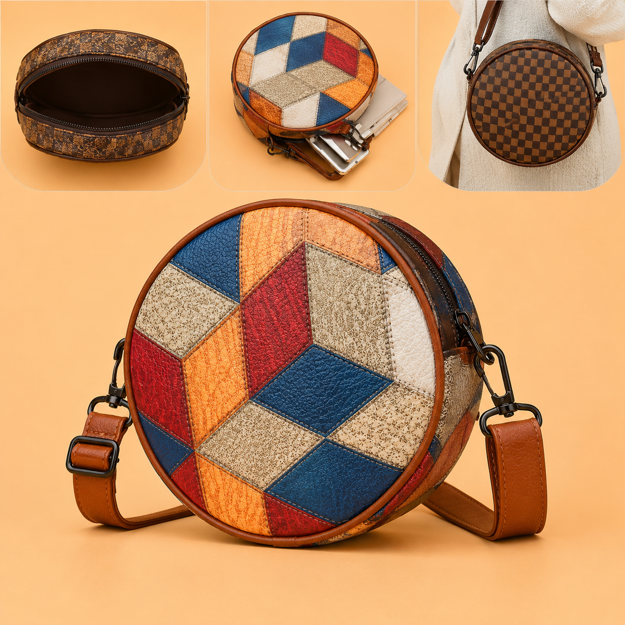 Vera - Bolso con Bandolera Elegante de Cuero Hecho a Mano