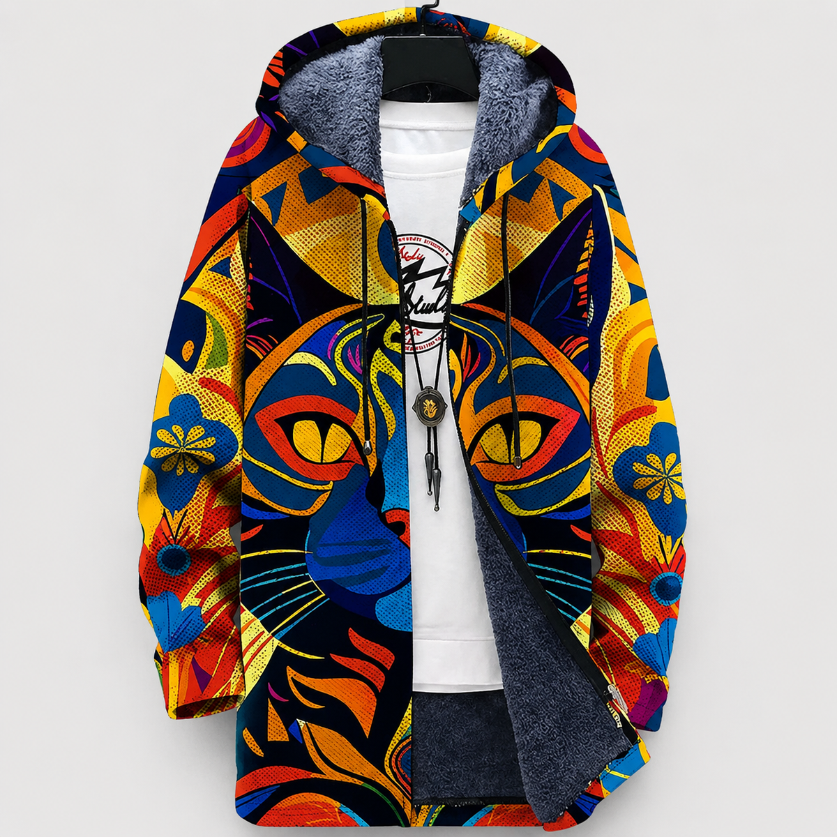 Fusion | Cárdigan artístico con estampado único
