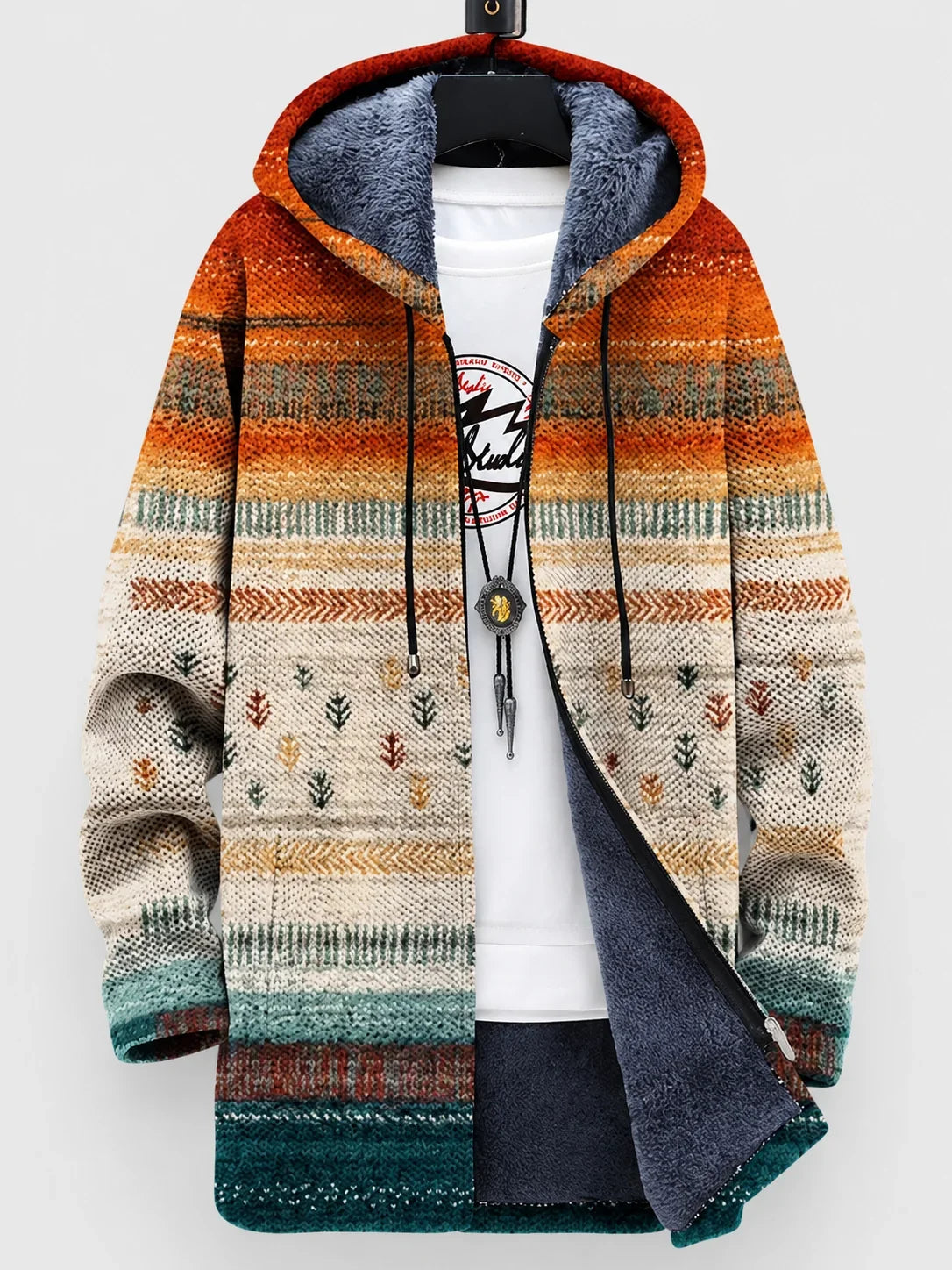 Cárdigan artístico con estampado único