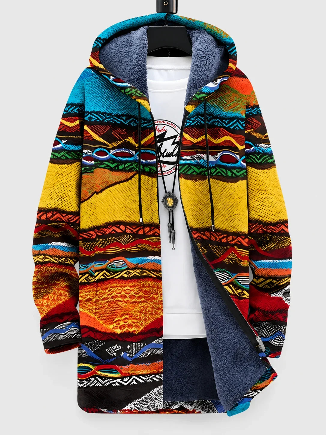 Cárdigan artístico con estampado único
