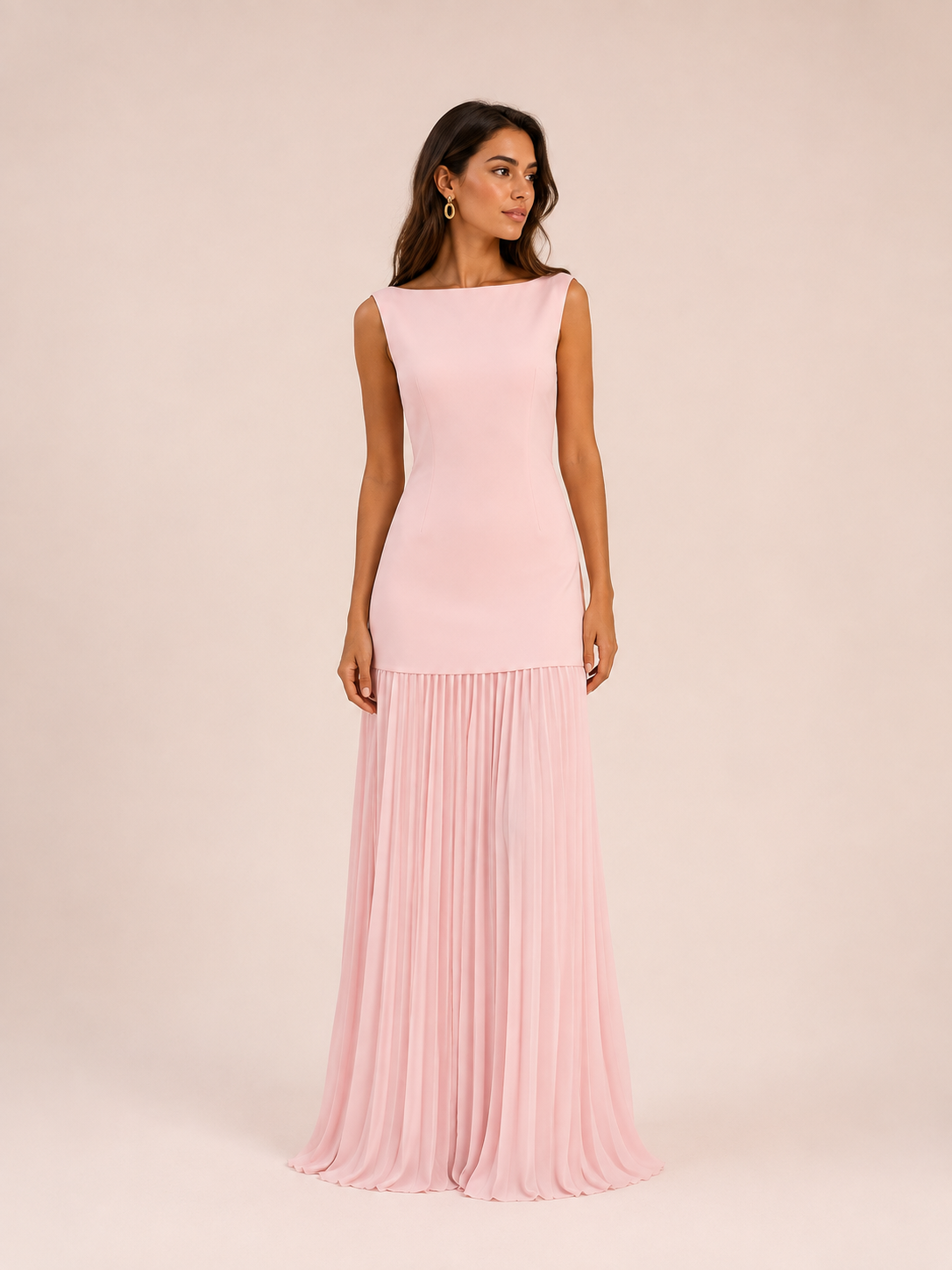 Jannat - Vestido Maxi Sofisticado con Bajo Plisado