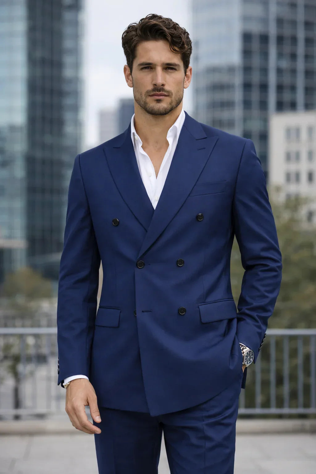 Fernando - Traje Cruzado Elegante Clásico 2pzs