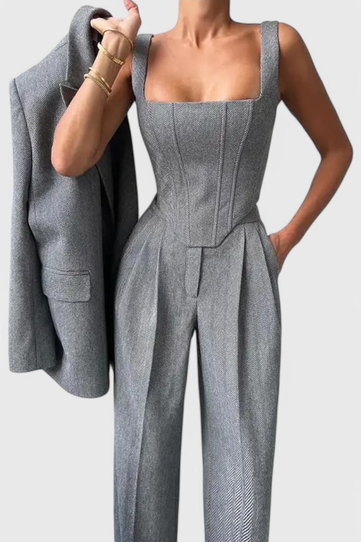 Evena Traje de Pantalón para una Elegancia Confiada