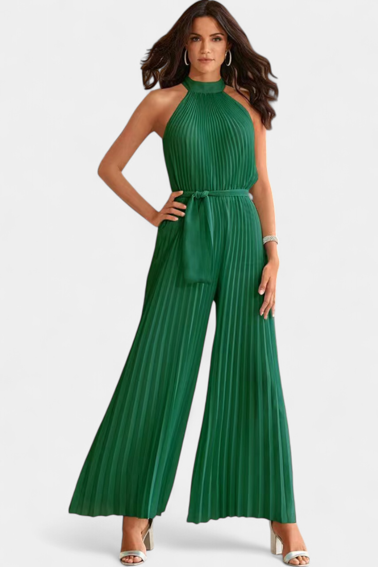 Patrizia Mono Palazzo Plisado con Cuello Halter