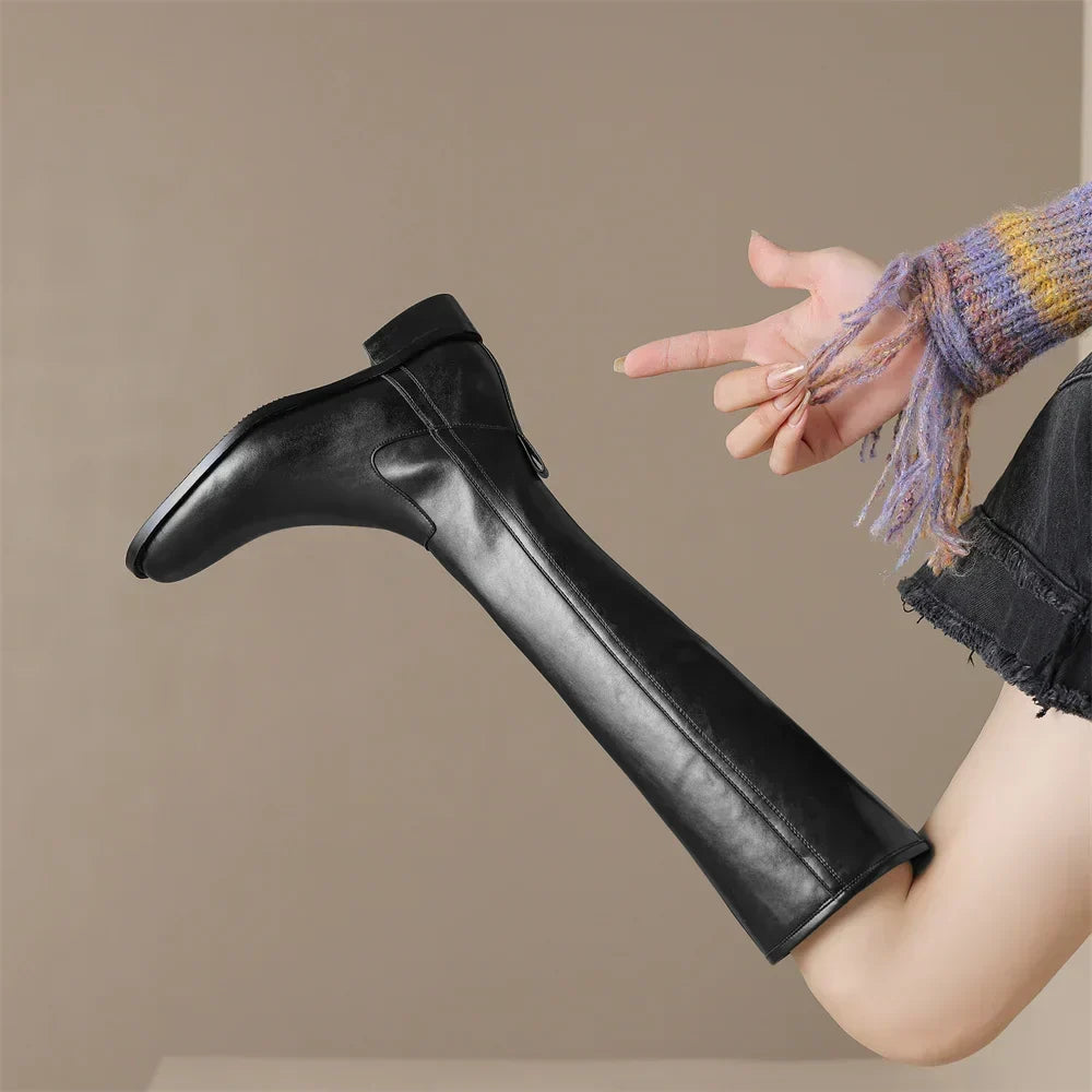 Tivra - Élégantes Bottes Artisanales en Cuir Vériable
