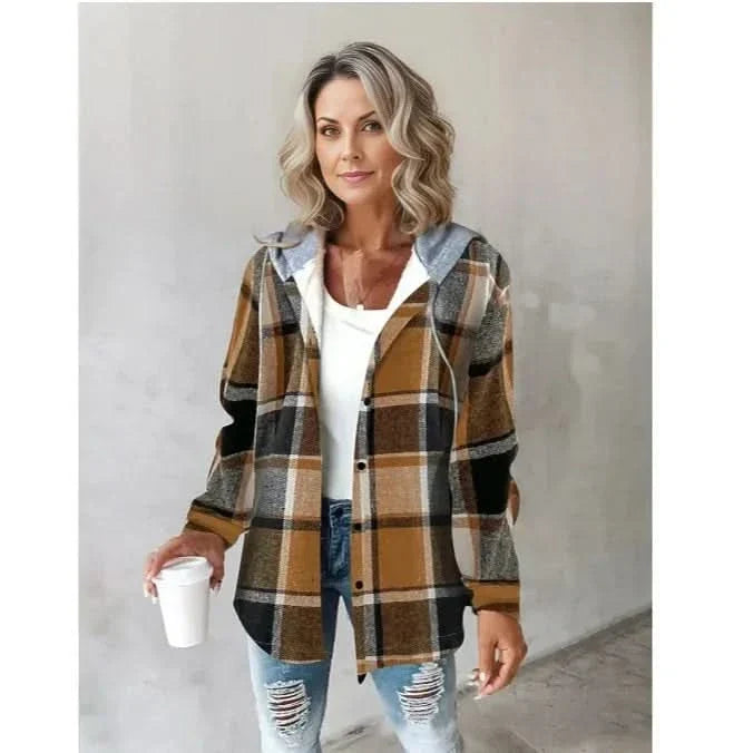 Highland abrigo de cuadros con capucha