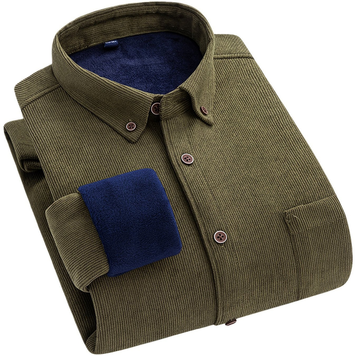Flyn | Camisa de pana para hombre con forro cálido de fleece