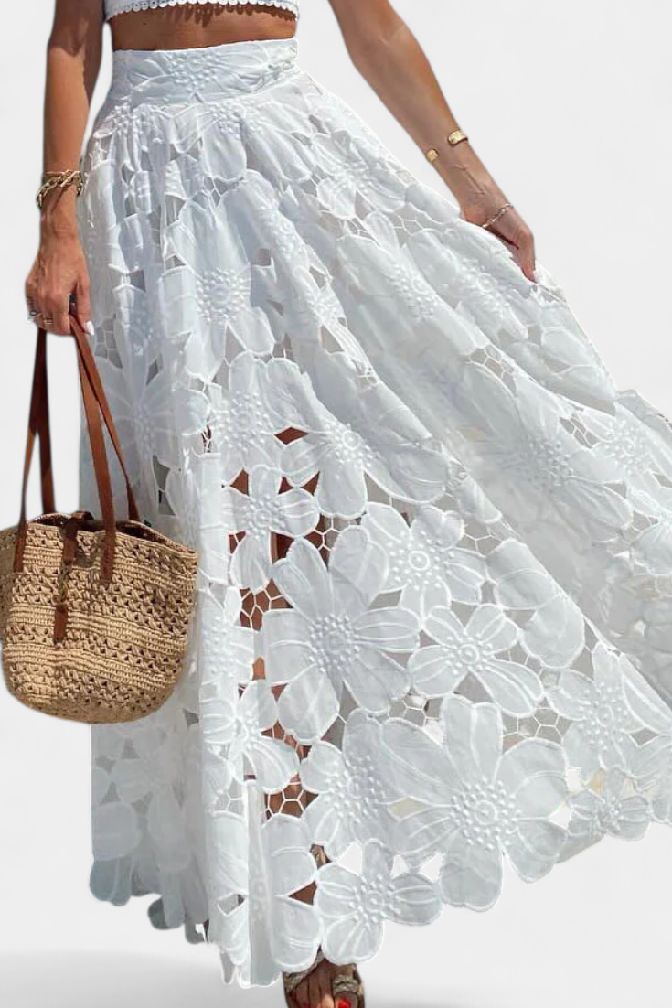 Danitza Conjunto Romántico de Encaje Floral Calado