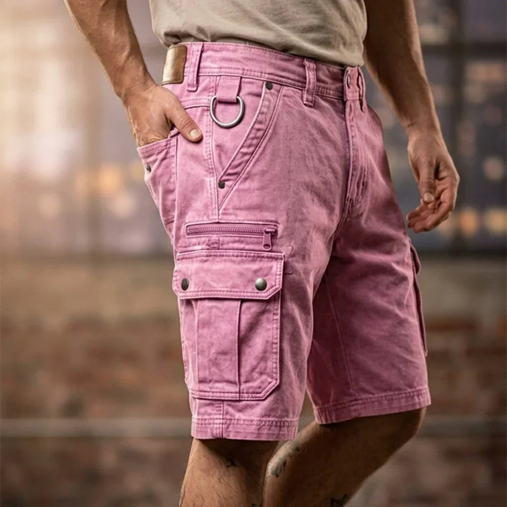 Cyle - Shorts Cargo de Denim Resistentes y Versátiles
