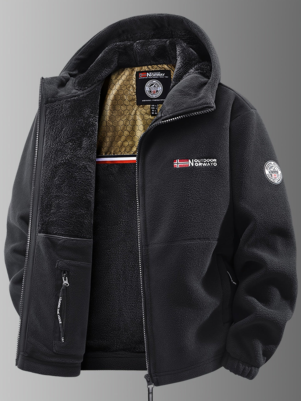 Chaqueta térmica de fleece noruega premium para hombre